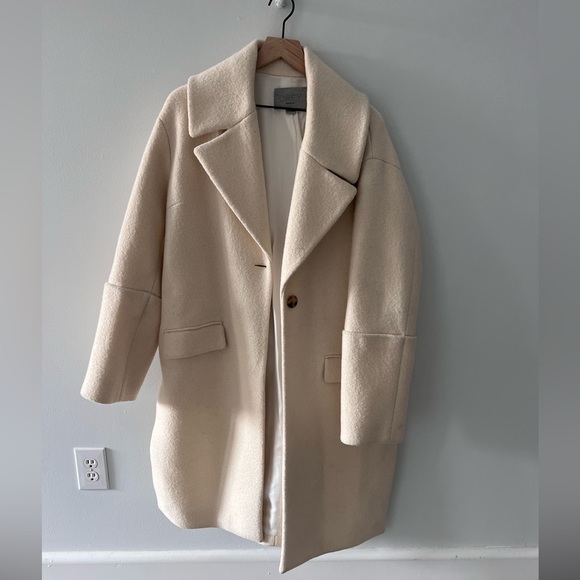 Jason Wu - White/Cream Boucle style peacoat - oversized - Picture 4 of 7